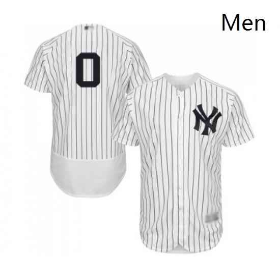 Mens New York Yankees 0 Adam Ottavino White Home Flex Base Authentic Collection Baseball Jersey